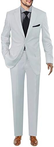 GN GIORGIO NAPOLI Men's Two Button 2 Piece Suit Set Modern Fit Jacket with Pant