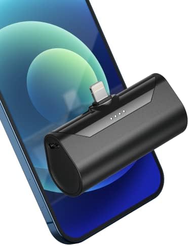 Small Portable Charger for iPhone 4800mAh Power Bank Ultra-Compact 15W Mini Battery Pack Battery Bank Charger Compatible with iPhone 14 Pro/13/12/11/8/iPad Air/Mini/Pro/AirPods Pro I/II(Black)