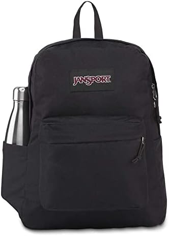 JanSport Superbreak Plus Backpack - Work, Travel, or Laptop Bookbag with Water Bottle Pocket, Black