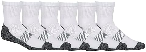 Columbia Men's Moisture Control Quarter Socks, White, 6-12 US