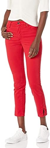 Emporio Armani Women's Garment Dyed Super Skinny Slit Capri Denim Pants