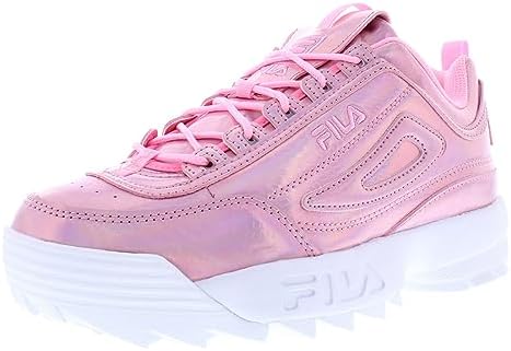 Fila Women's Disruptor II Premium Comfortable Sneakers, Pglo, 8