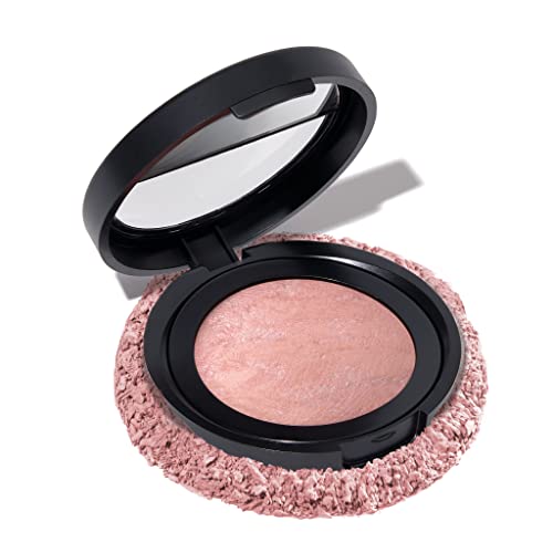 LAURA GELLER NEW YORK Baked Blush-n-Brighten Marbleized Blush - Ethereal Rose - Creamy Lightweight - Natural Finish