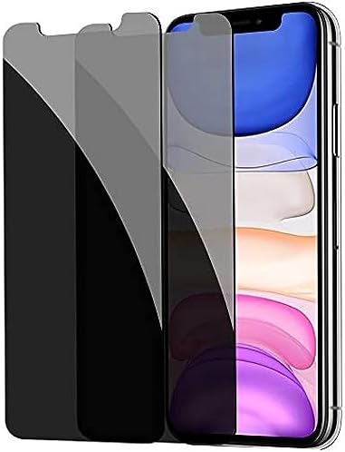 [2 Pack] Privacy Screen Protector for iPhone 11/XR, YMHML Tempered Glass Anti-Spy Bubble Free Case Friendly Easy Installation Film for iPhone 11/XR 6.1 Inch