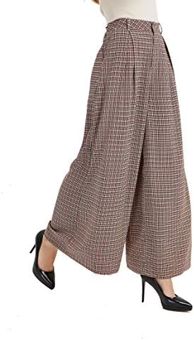 Tronjori Women High Waist Casual Wide Leg Long Palazzo Pants Trousers Regular Size