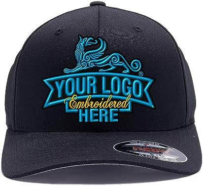 Custom Embroidered Flexfit hat. Flexfit 6277/6477 Baseball Cap. Place Your Own Logo or Design