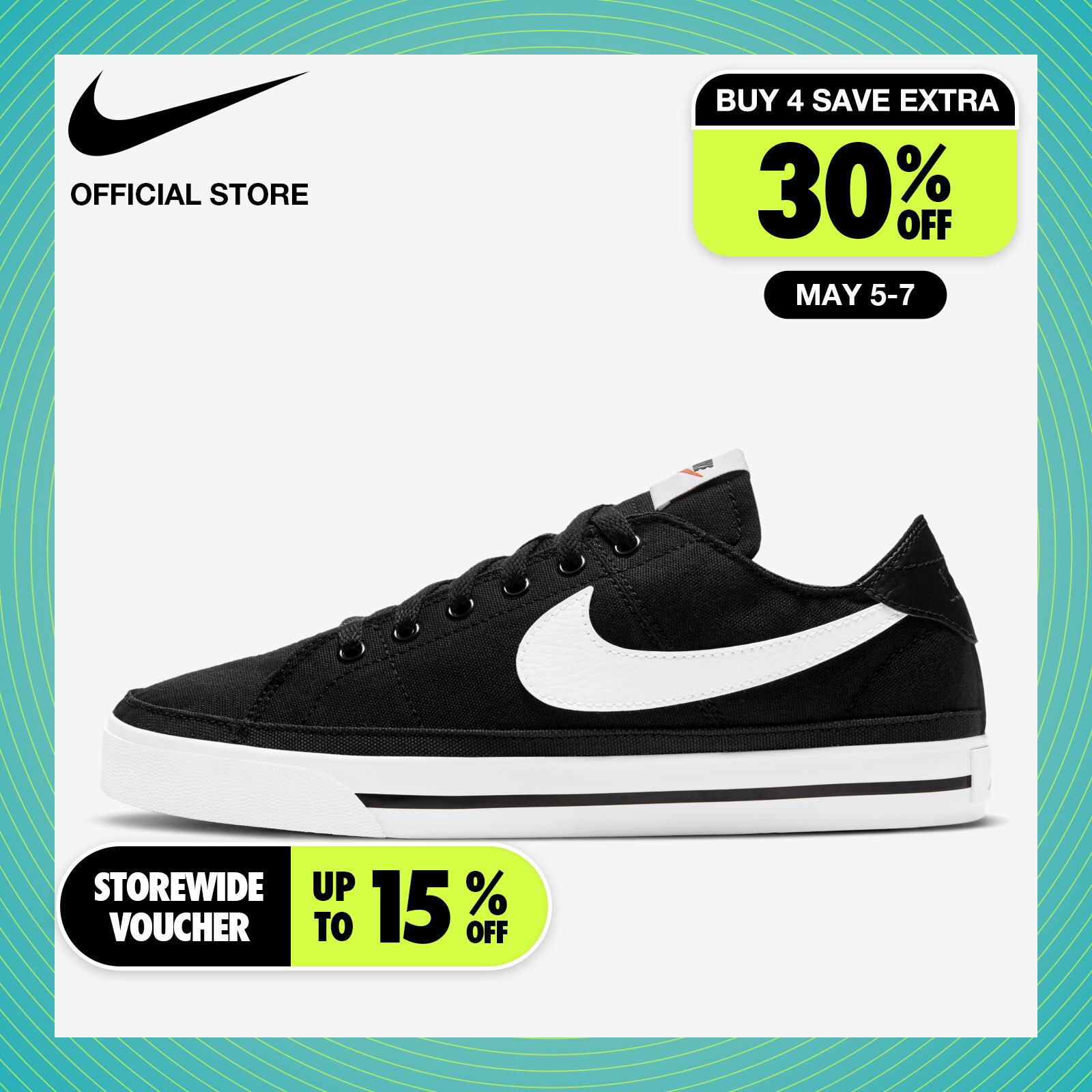 Nike Women's Court Legacy Canvas Shoe - Black