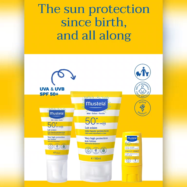 Mustela SPF50+ Very High Protection Sun Lotion 100ml [Well-being] (exp 08/2026)