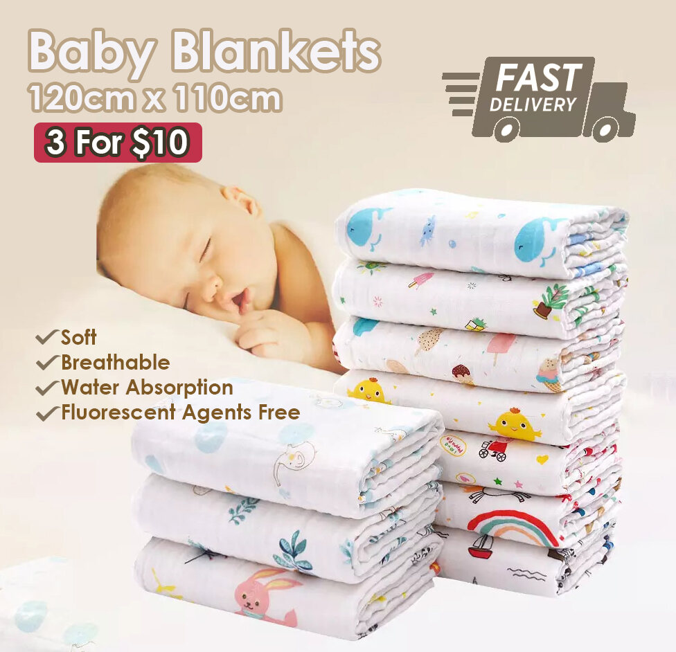 Diaper Baby Blankets Cotton Newborn Blanket Towel 120cm x 110cm