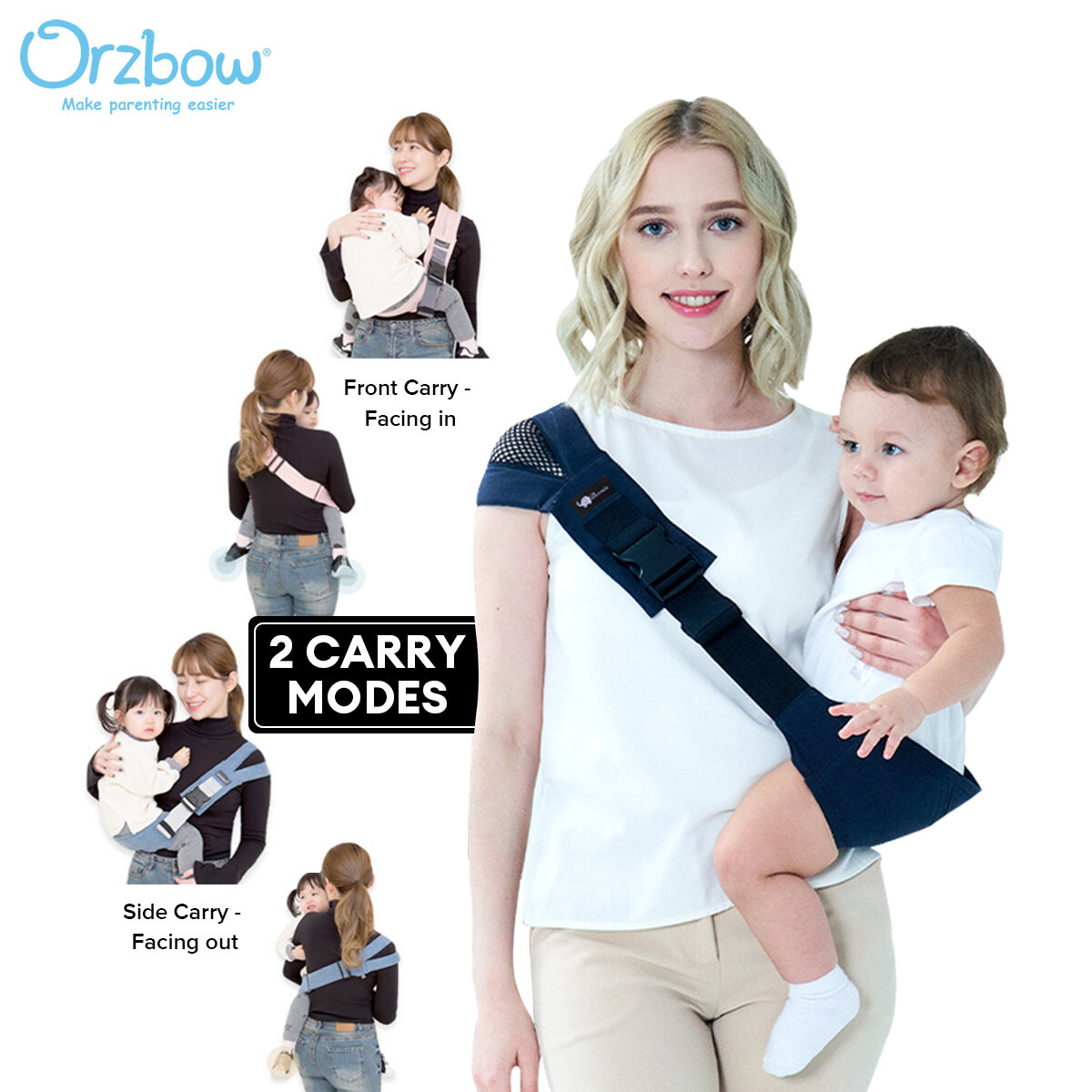 Orzbow Newborn 6-72 Months Multifunctional Baby Carrier Ergonomic Hip Seat Carrier Baby Kangaroo Wrap Sling For Children