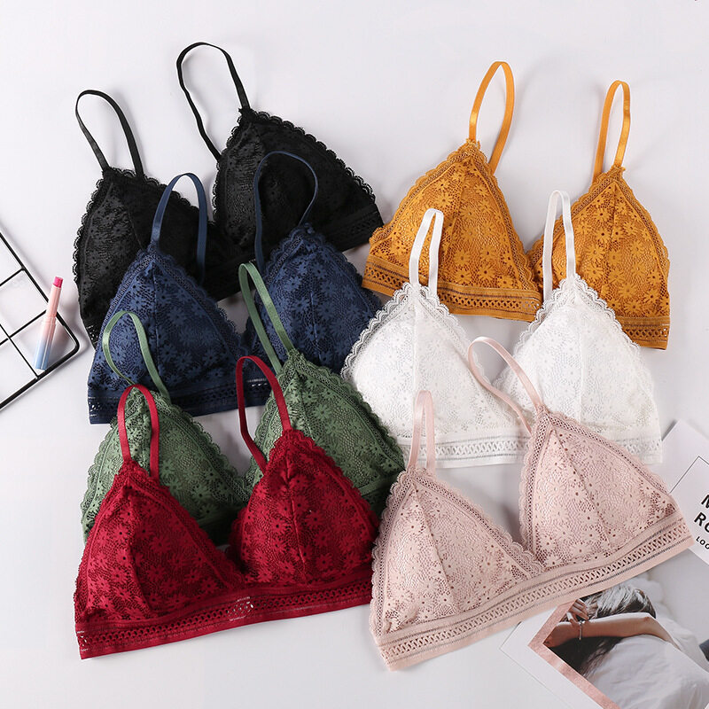 OK Bra Korean Style Women Push Up Backless Bra Lace Hollow Sexy Lingerie No Rims Comfortable Underwear