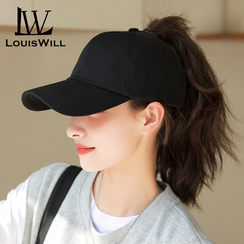 LouisWill Women Baseball Cap Empty Top Large Brim Visor Cap Women High Ponytail Baseball Cap Empty Top Sunscreen Cap  Outdoor Urban Sports Sun Protection Hat  Hip Hop Hats 