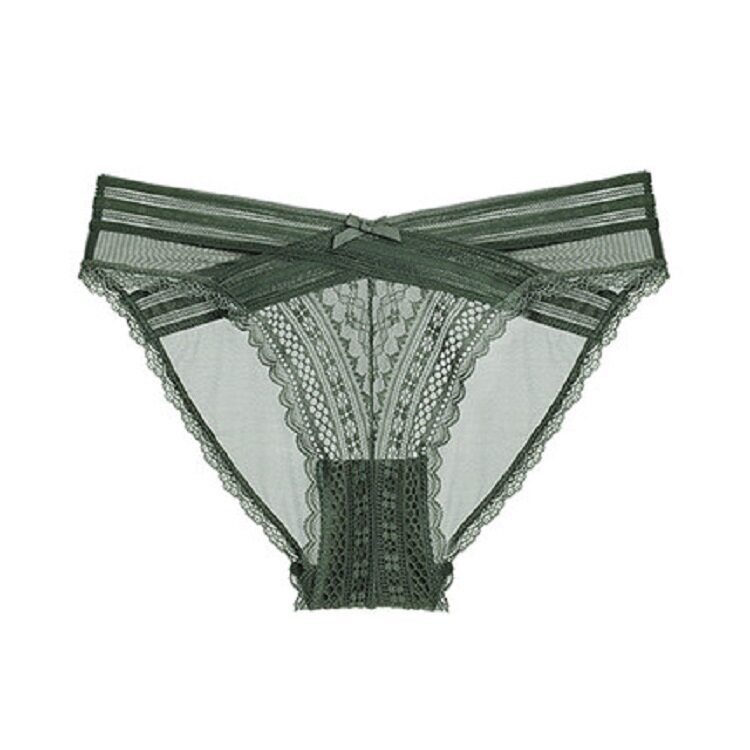 Victoria's Secret European and American comfortable breathable sweat absorbing briefs Sexy lace cotton underwear Women's underwear