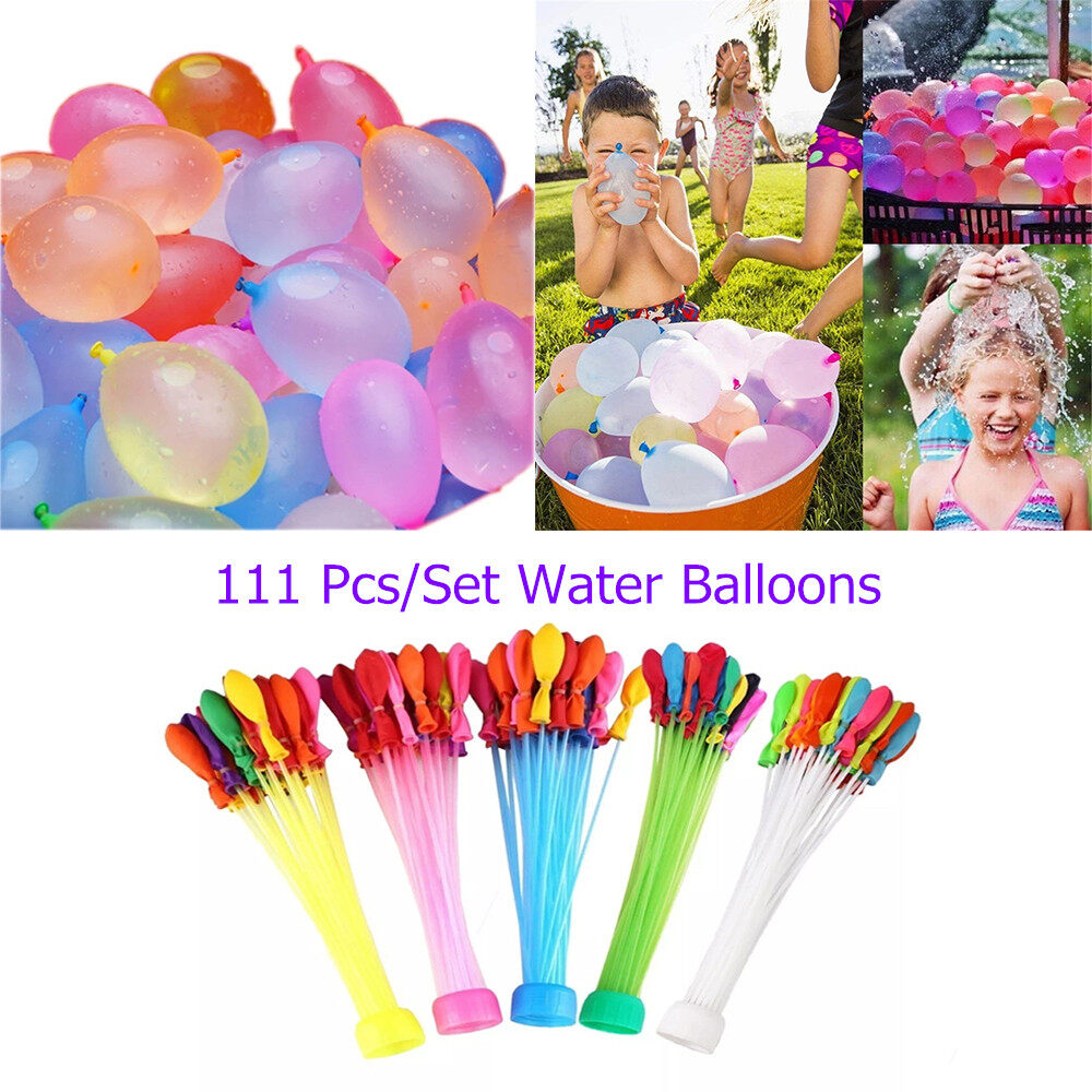 LYZRC 111Pcs/Set Funny Colourful Mini Balloon Water Balloons for Chindren Beach Toys Outdoor Sports Swimming Pool Party