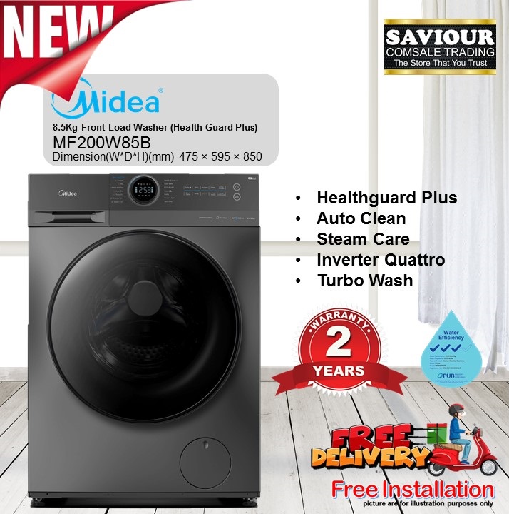 MIDEA MF200D85B 2 in 1 Combo Washer Dryer (8.5Kg Wash / 6Kg Dry)