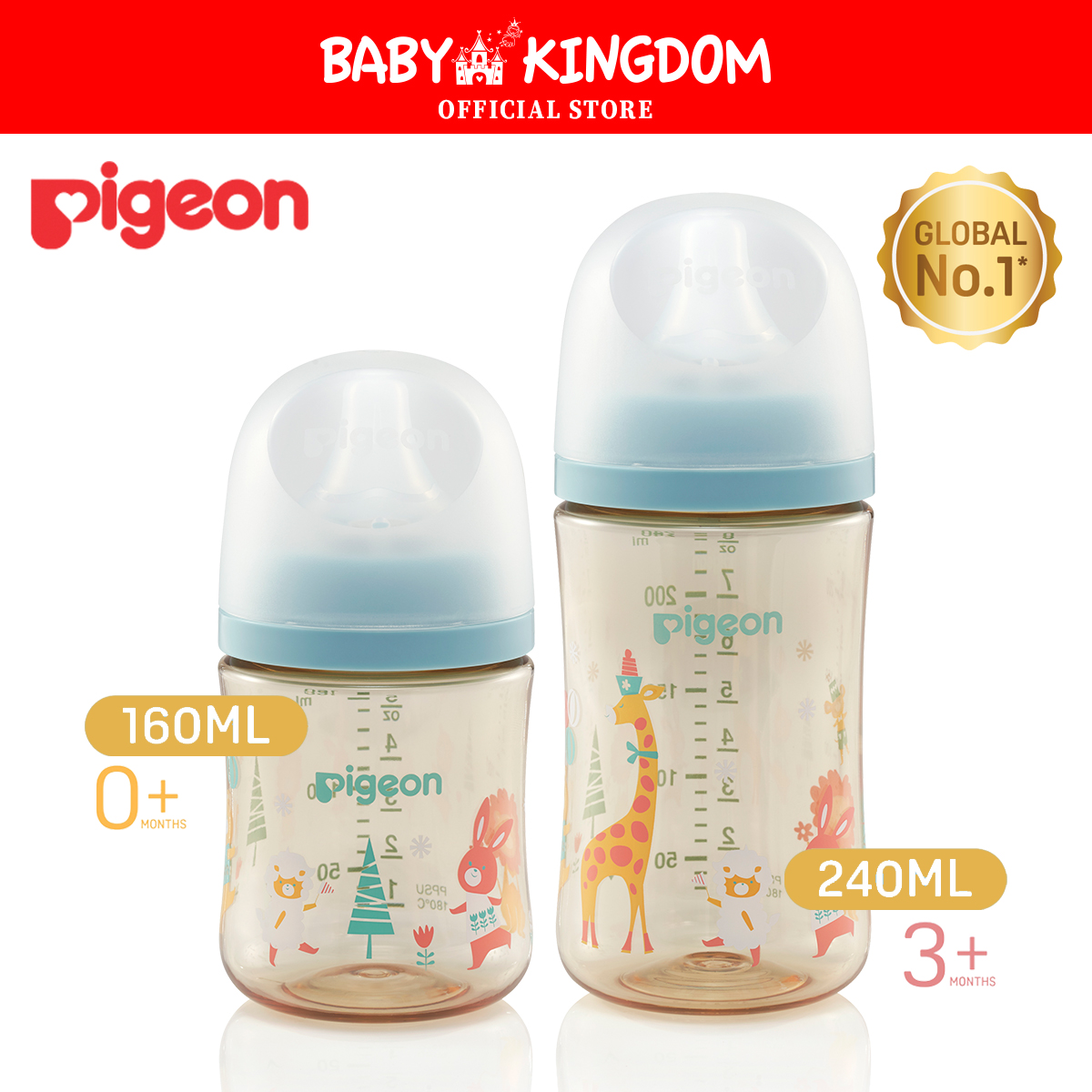 Pigeon SofTouch™ PPSU Nursing Bottle Animal (160ml/240ml)